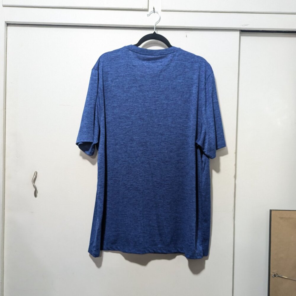 Majestic Los Angeles DODGERS Blue EVOLUTION Cool Base Short Sleeve Tee - Picture 3 of 4